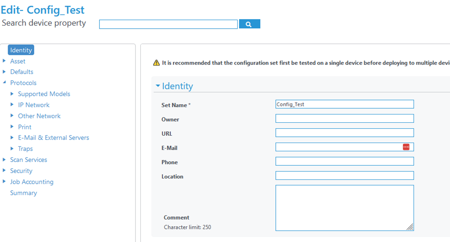 Xerox CentreWare Web Device Configuration Policy – Steven’s Knowledge Base