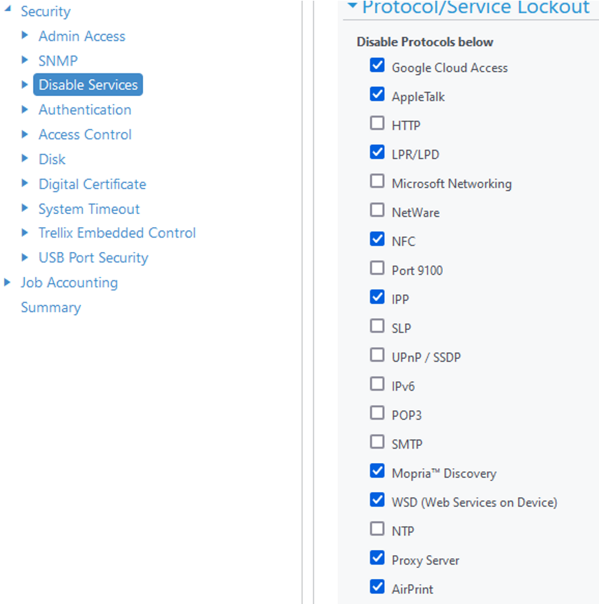 Xerox CentreWare Web Device Configuration Policy – Steven’s Knowledge Base